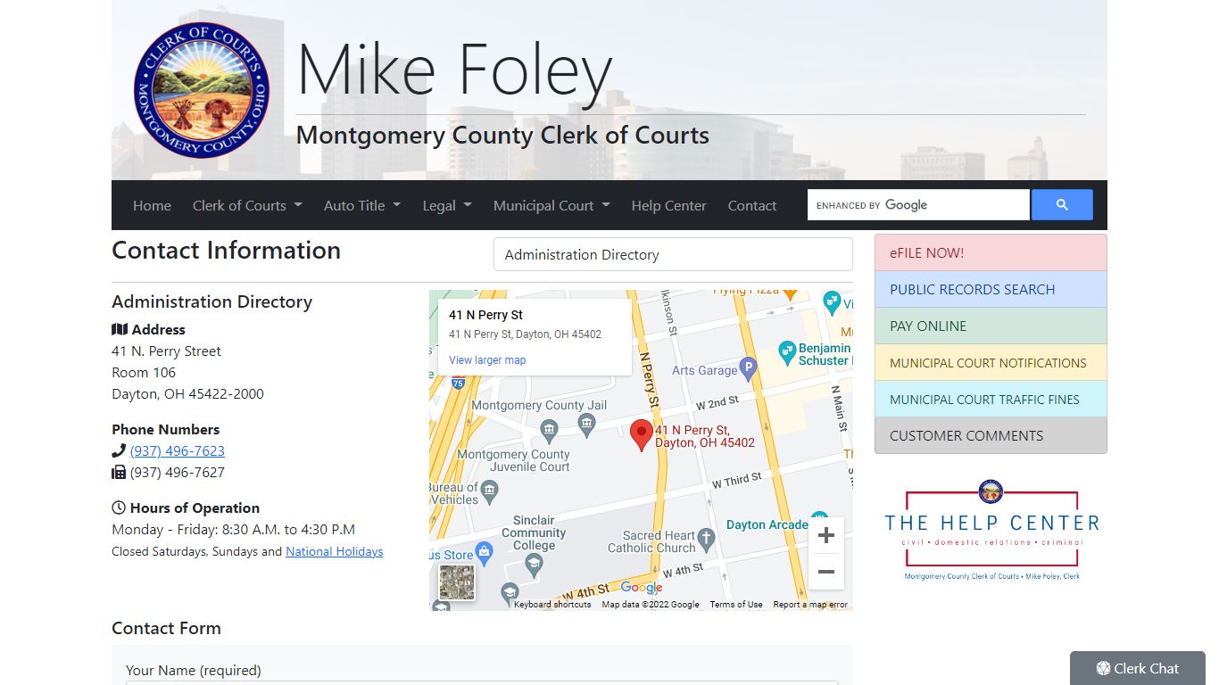 Mike Foley, Montgomery County Clerk of Courts